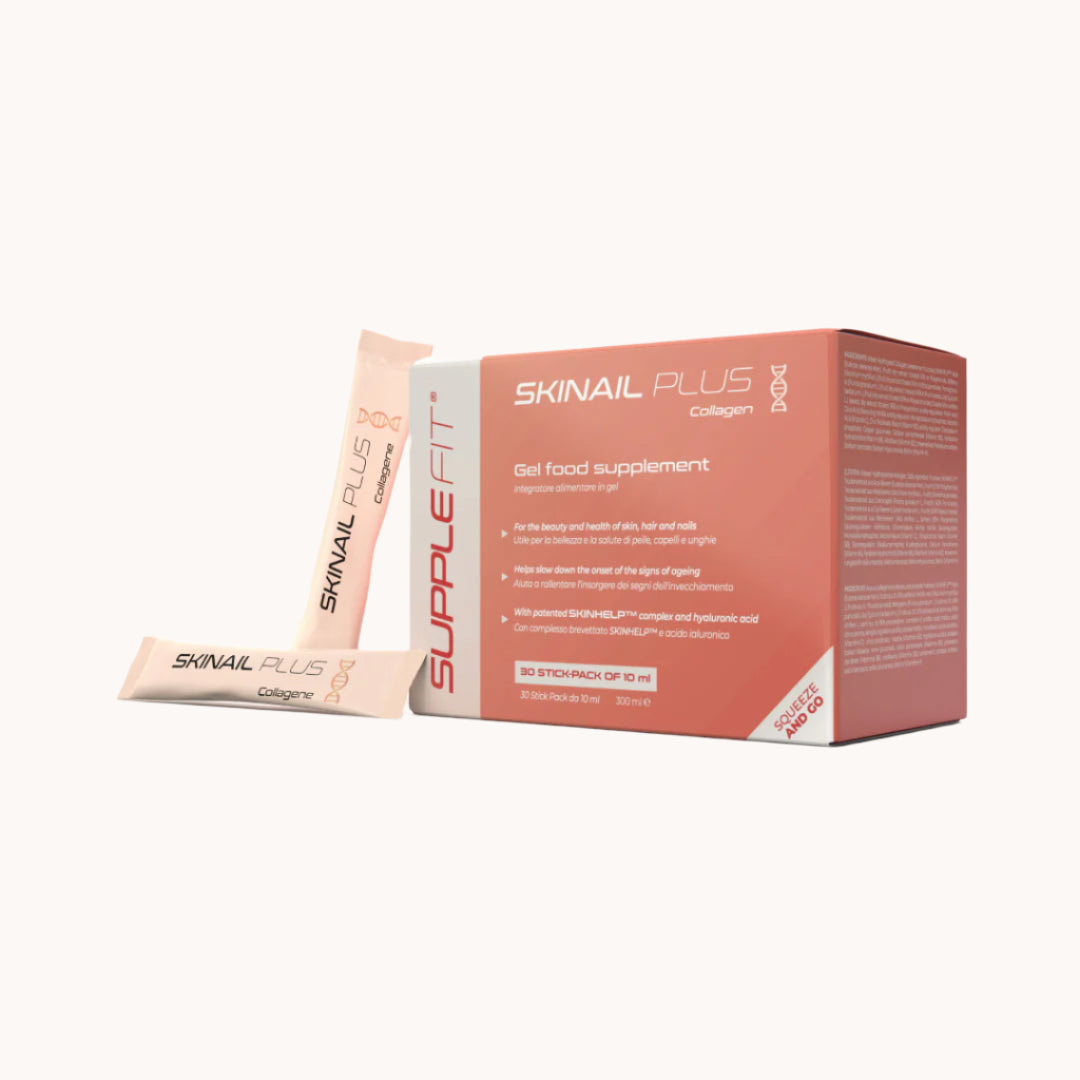 SKINAIL PLUS Gel-Nahrungsergänzung mit Vanillegeschmack – Kollagen, Vitamine, Zink, Biotin und natürliche Extrakte zur Unterstützung von Haut, Haaren und Nägeln