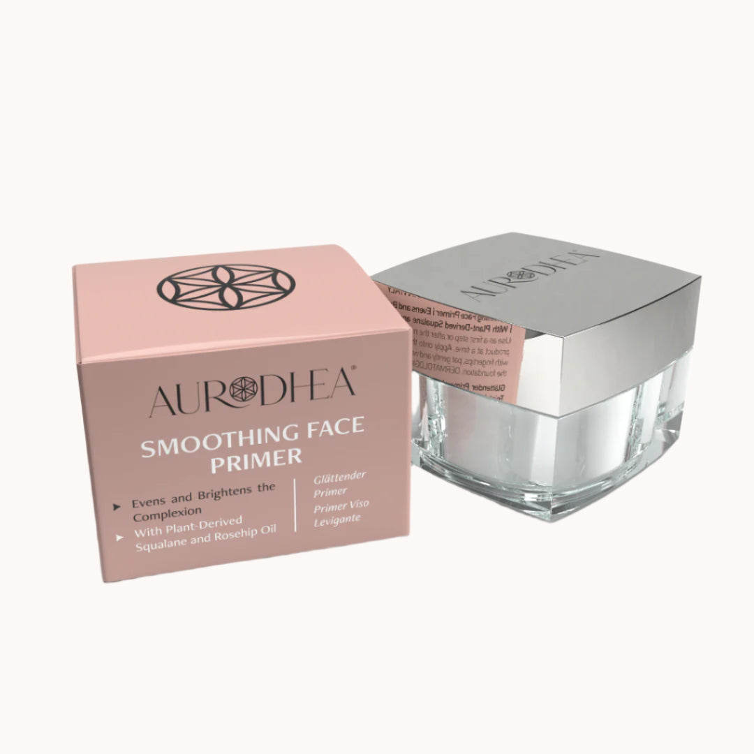 Aurodhea glättender Primer mit Phytosqualan und Wildrosenöl in Tube, perfektionierende Make-up-Grundlage zur Kaschierung von Falten und Poren für ein ebenmäßiges Hautbild
