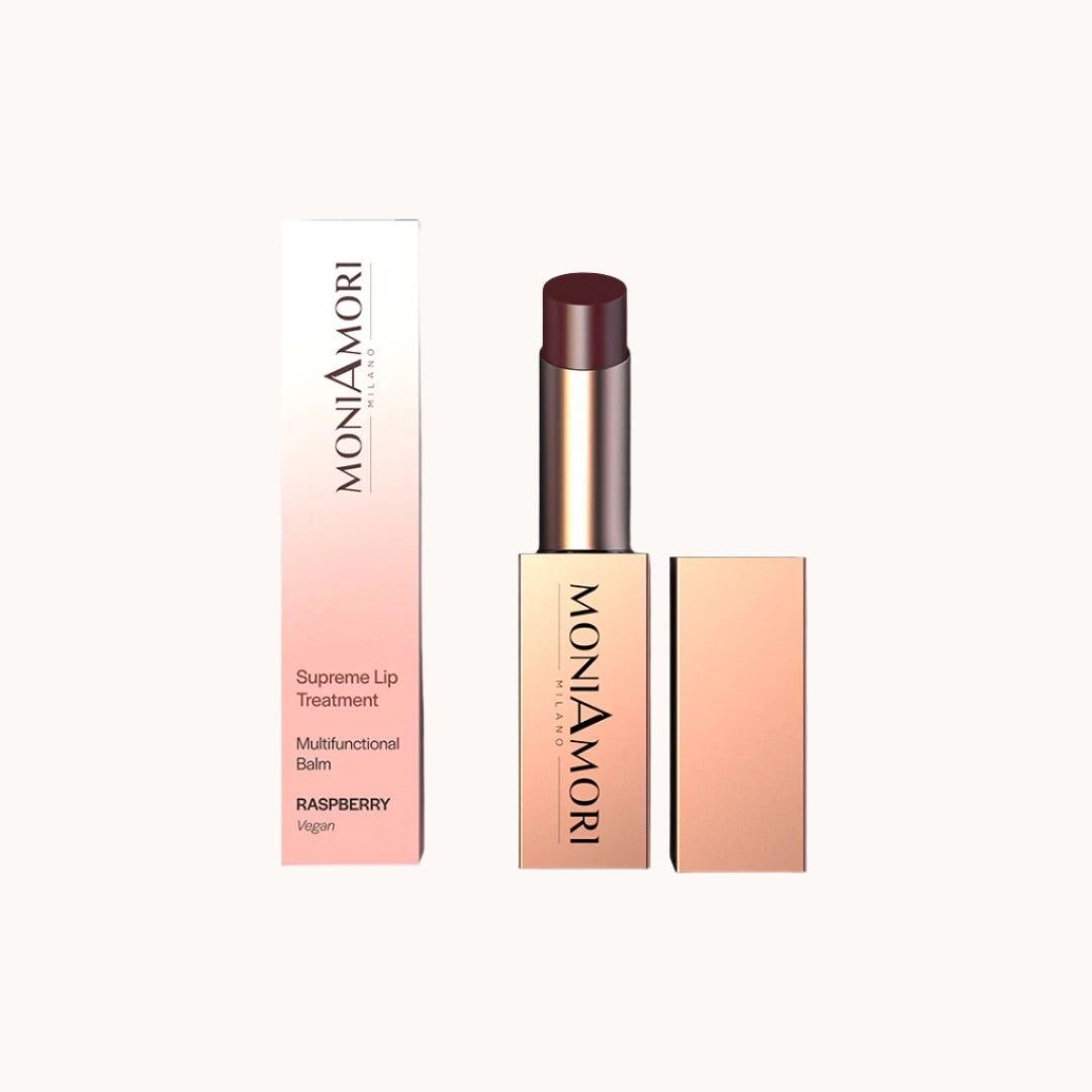 Supreme Lip Treatment – veganer, intensiv pflegender Lippenbalsam mit Himbeerduft, Hanfsamenöl, Sheabutter und kosmetischem Honig für geschützte, hydratisierte Lippen

